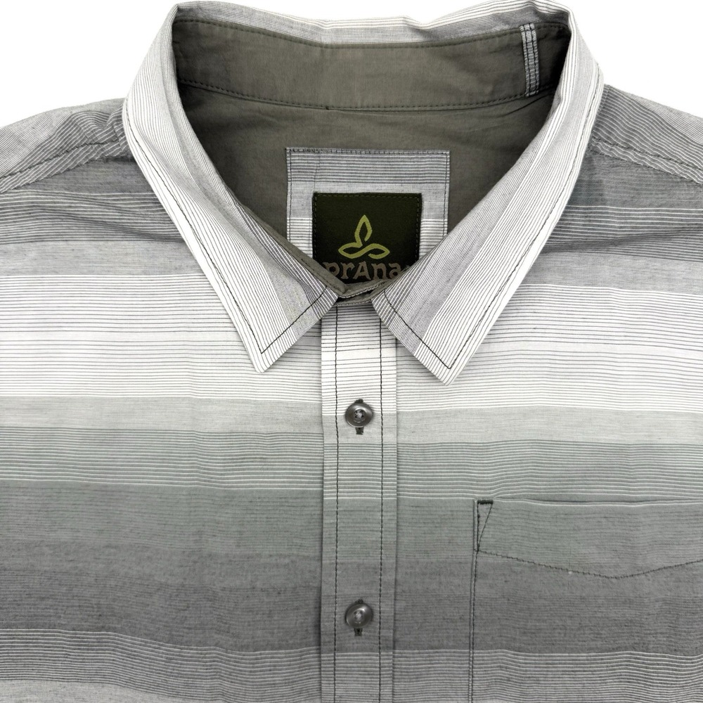 Prana Men's Short Sleeve Multicolor M Outdoor Hiking Button Up Pocket